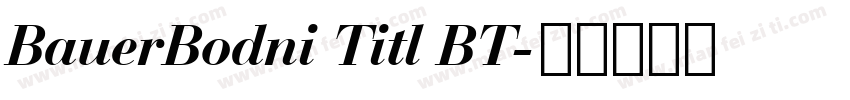 BauerBodni Titl BT字体转换